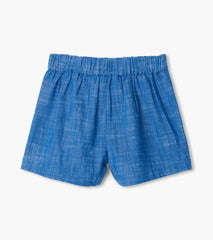 Hatley Bottoms | Girls Girls Belted Chambray Paper Bag Shorts