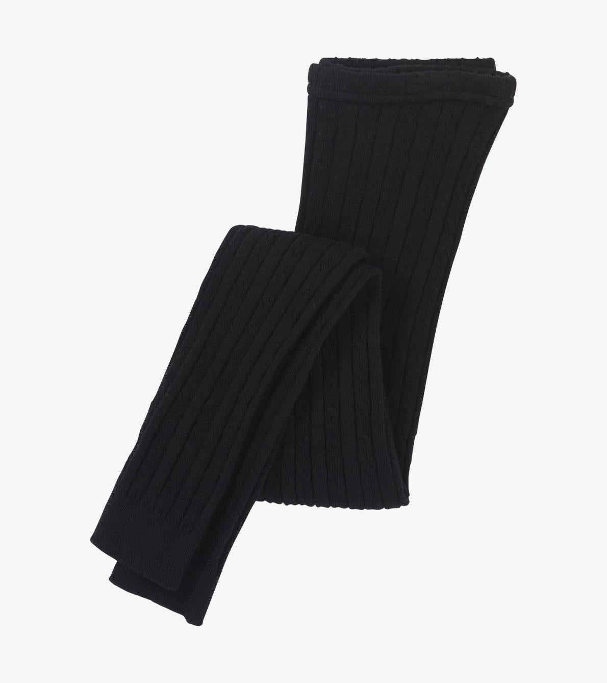 Hatley Bottoms | Girls Girls Black Cable Knit Leggings