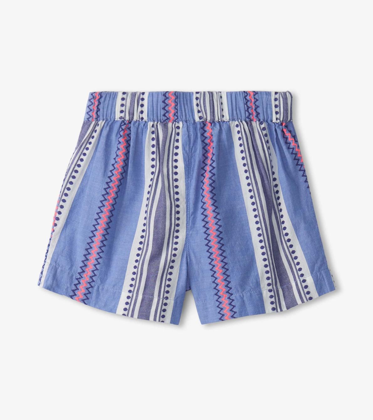 Hatley Bottoms | Girls Girls Boho Stripe Paper Bag Shorts