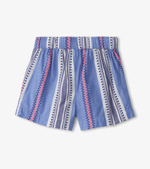 Hatley Bottoms | Girls Girls Boho Stripe Paper Bag Shorts
