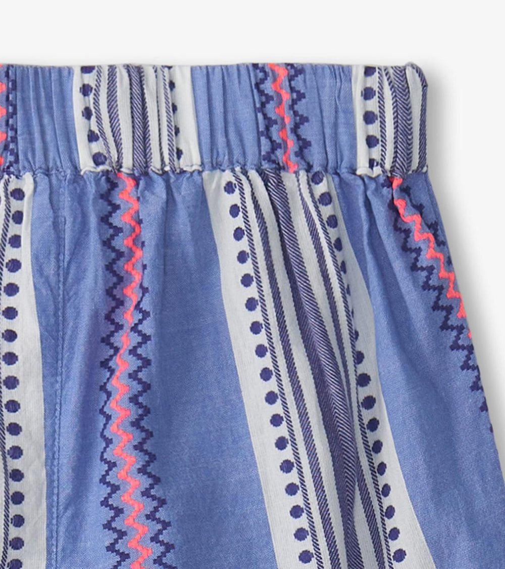 Hatley Bottoms | Girls Girls Boho Stripe Paper Bag Shorts