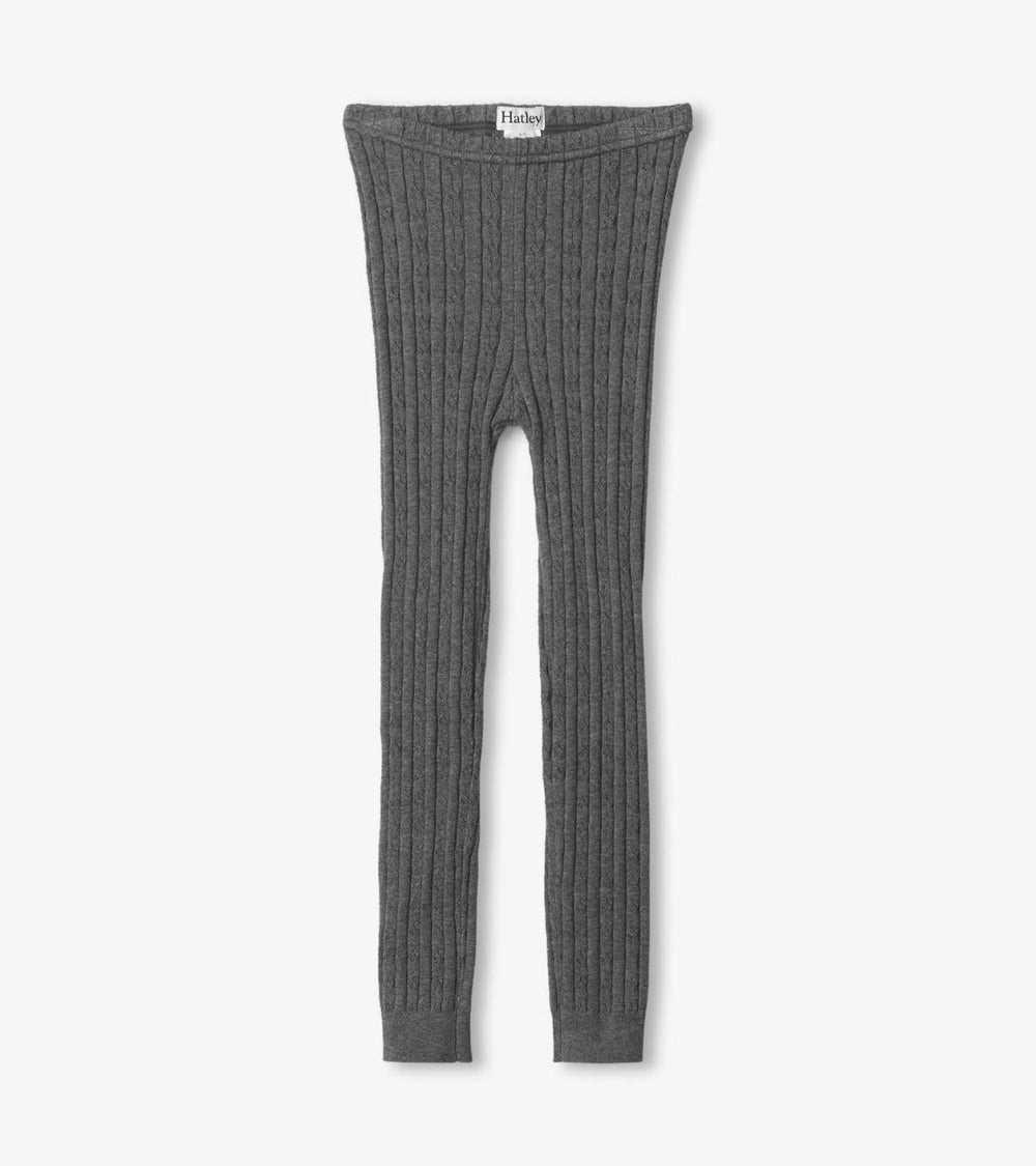 Hatley Bottoms | Girls Girls Charcoal Cable Knit Tights