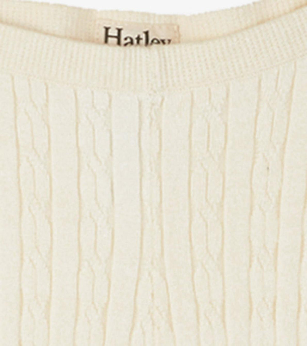 Hatley Bottoms | Girls Girls Cream Cable Knit Tights