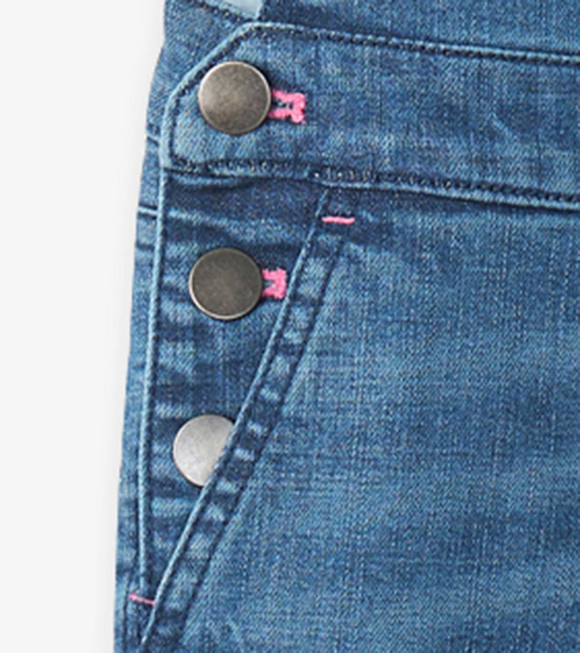 Hatley Bottoms | Girls Girls Denim Stretch Classic Overalls