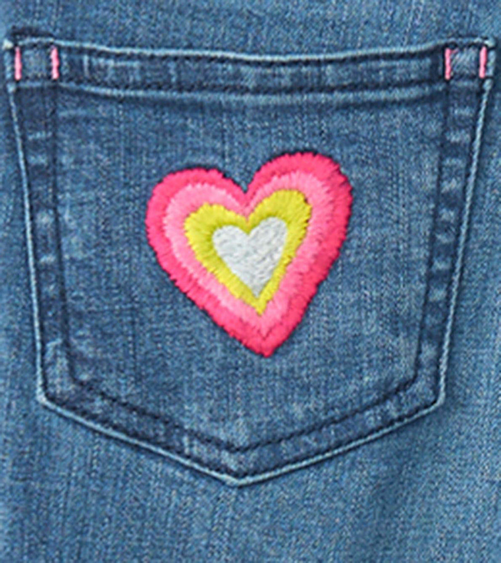 Hatley Bottoms | Girls Girls Denim Stretch Classic Overalls