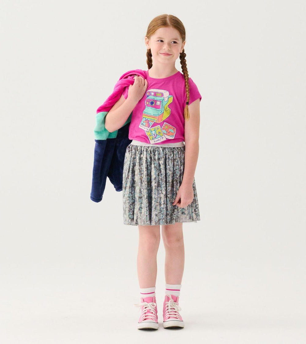 Hatley Bottoms | Girls Girls Flower Shimmer Sequin Tulle Skirt