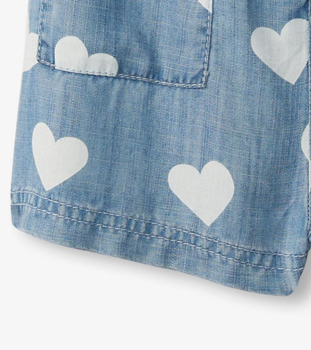 Hatley Bottoms | Girls Girls Hearts Slouchy Overalls