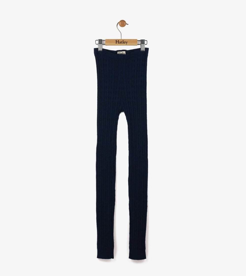 Hatley Bottoms | Girls Girls Navy Cable Knit Tights
