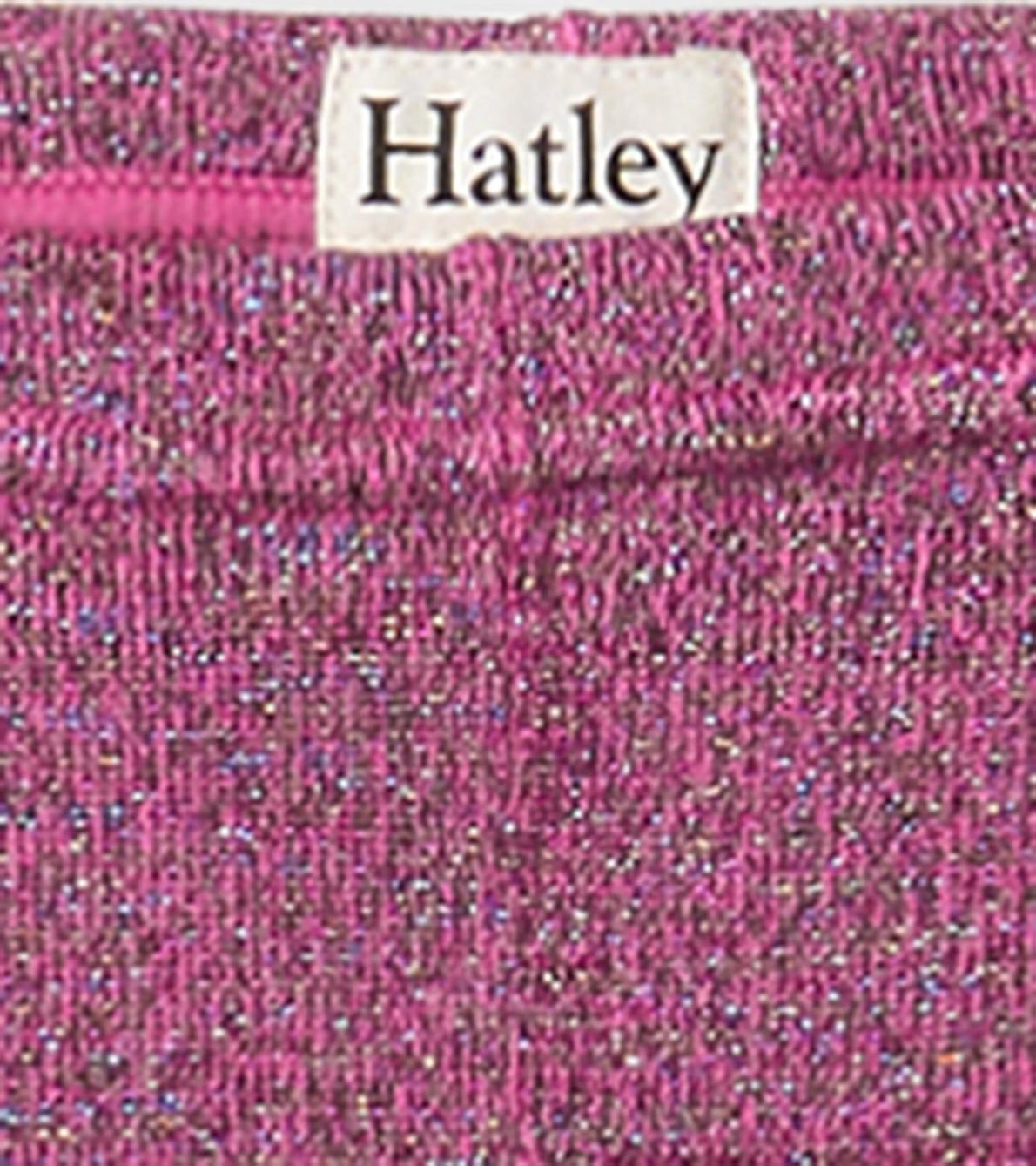 Hatley Bottoms | Girls Girls Pink Glitter Knit Leggings