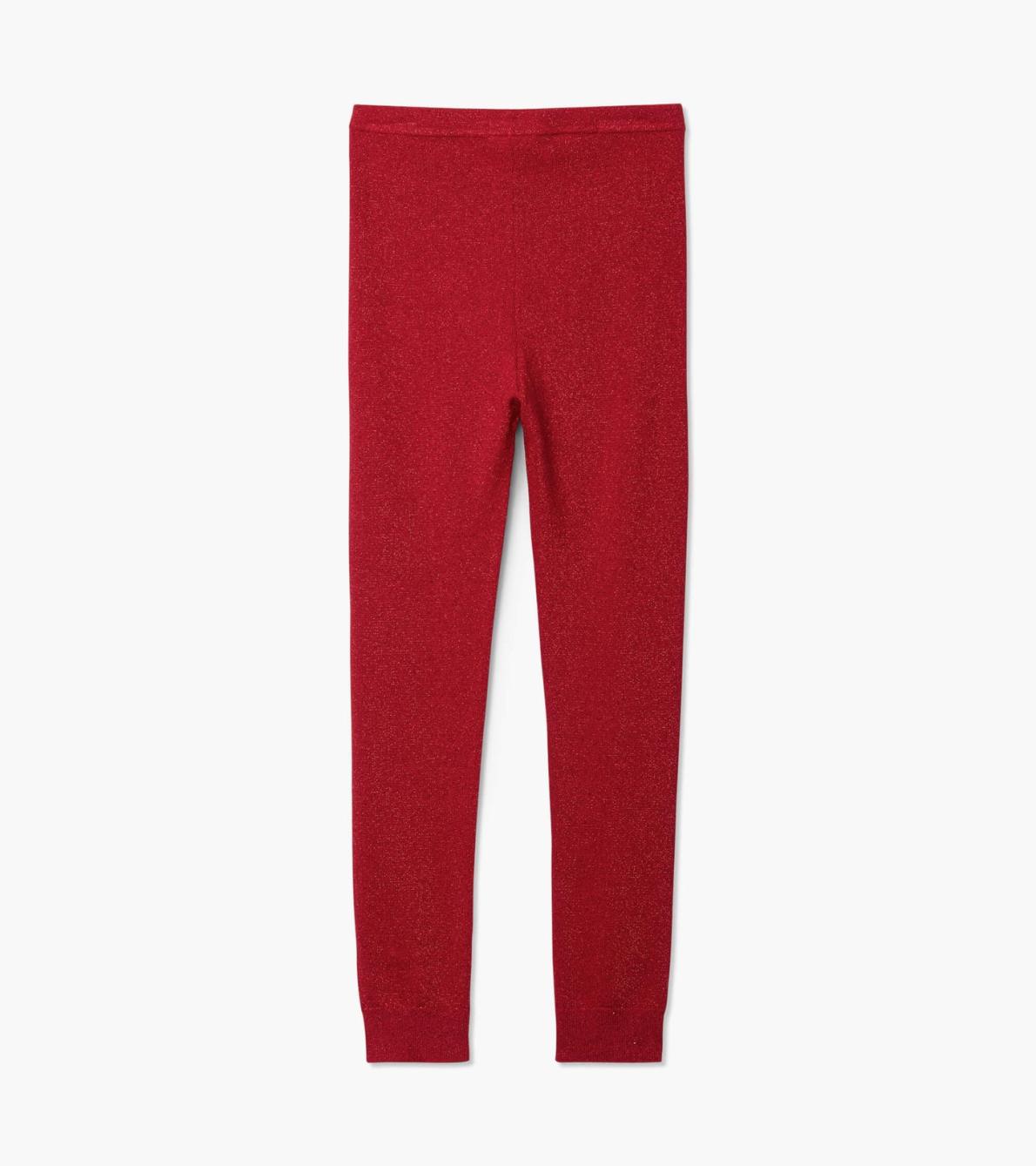 Hatley Bottoms | Girls Girls Red Shimmer Knit Leggings