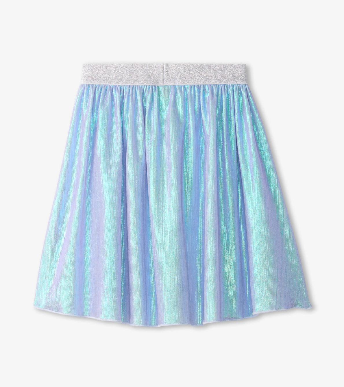 Hatley Bottoms | Girls Girls Silver Metallic Mid Length Skirt