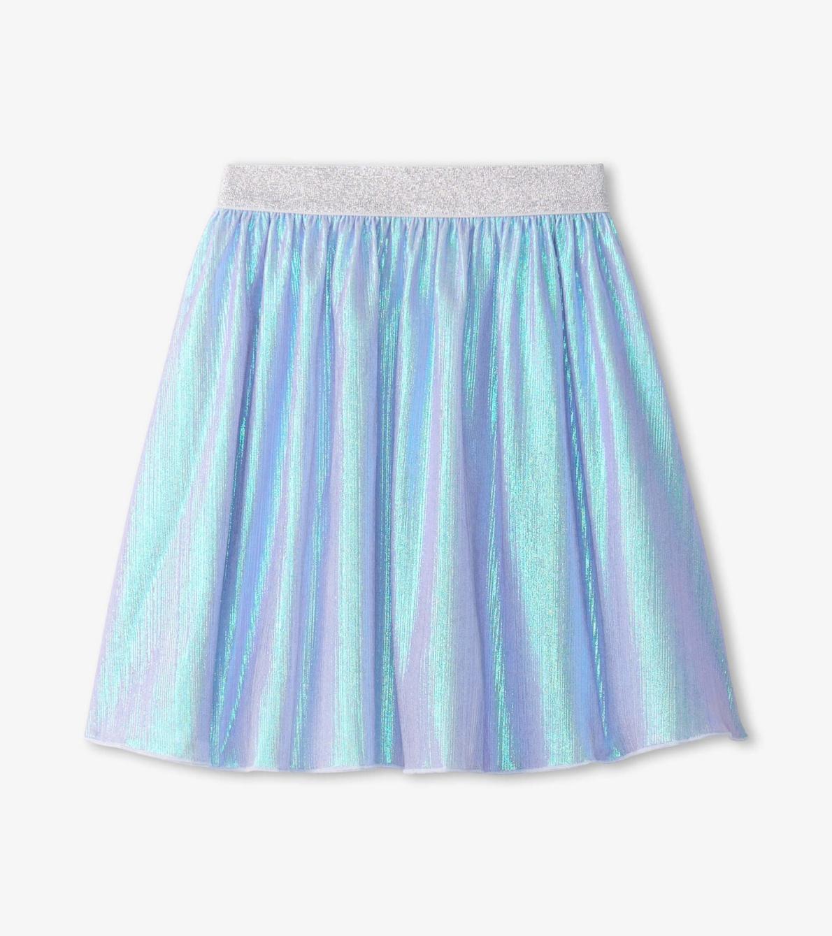 Hatley Bottoms | Girls Girls Silver Metallic Mid Length Skirt