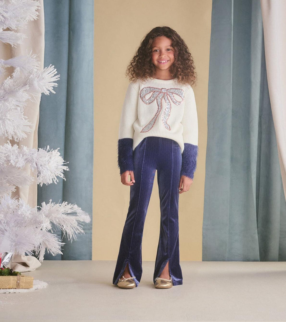 Hatley Bottoms | Girls Girls Sparkle Wave Stretchy Flared Pants