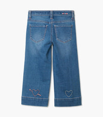 Hatley Bottoms | Girls Girls Stretch Denim Wide Leg Pants