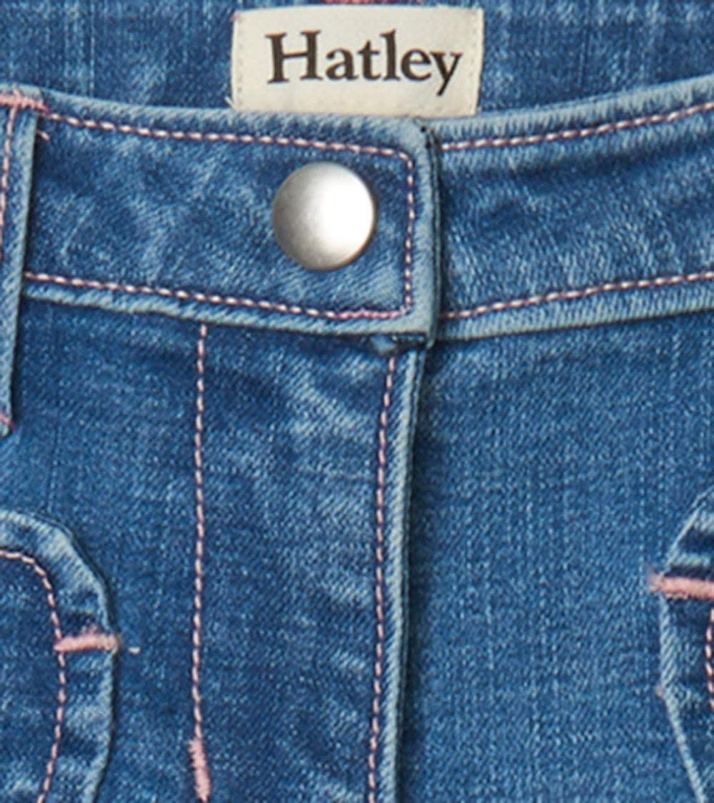 Hatley Bottoms | Girls Girls Stretch Denim Wide Leg Pants