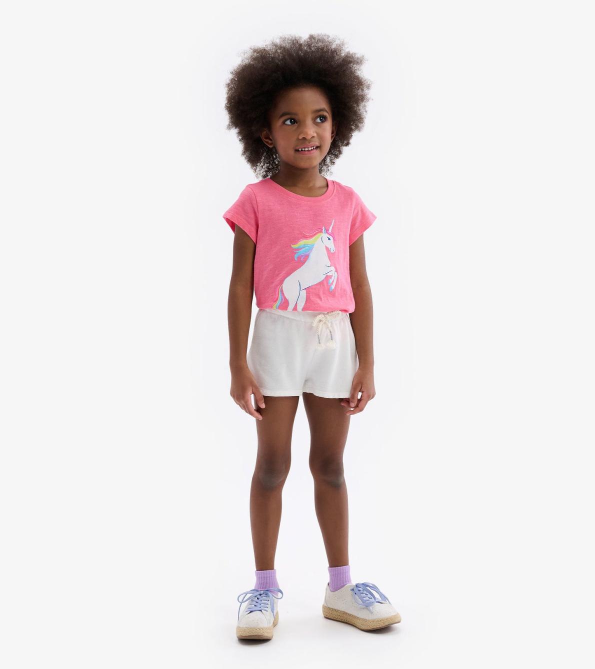 Hatley Bottoms | Girls Girls White Adventure Shorts