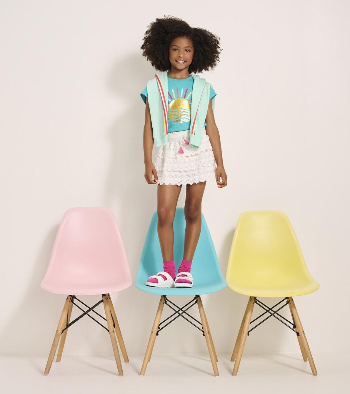 Hatley Bottoms | Girls Girls White Hearts Floaty Skort