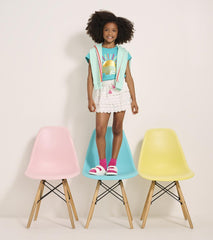 Hatley Bottoms | Girls Girls White Hearts Floaty Skort