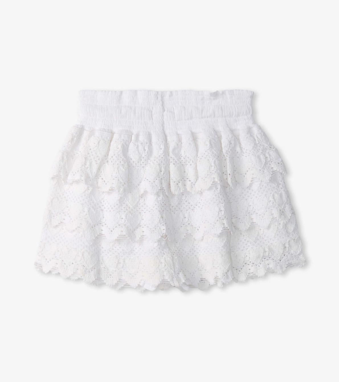 Hatley Bottoms | Girls Girls White Hearts Floaty Skort
