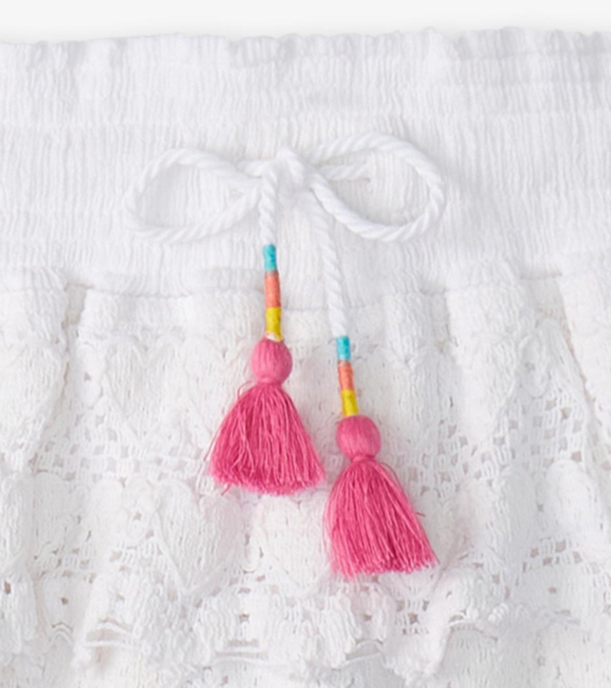 Hatley Bottoms | Girls Girls White Hearts Floaty Skort