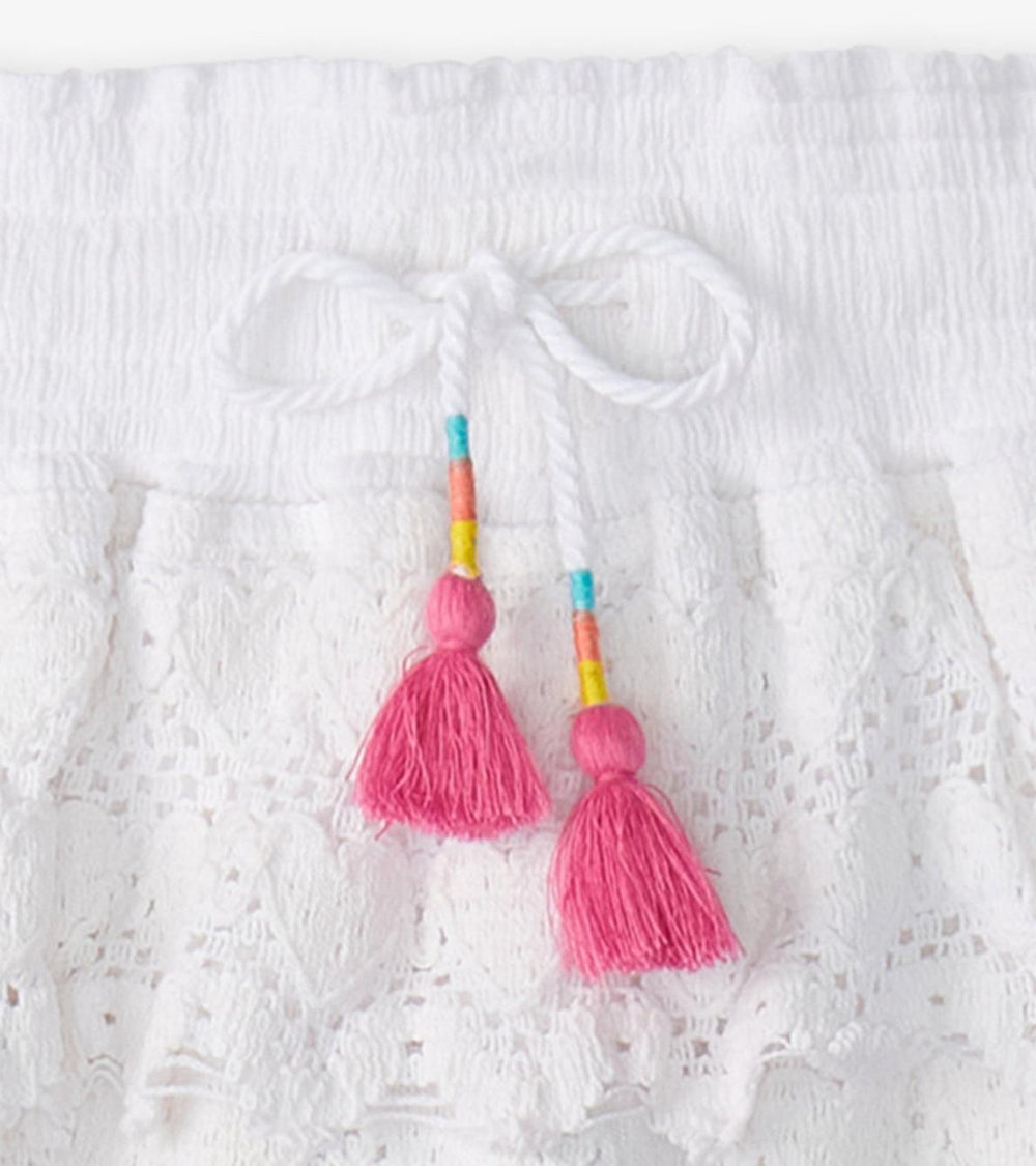 Hatley Bottoms | Girls Girls White Hearts Floaty Skort