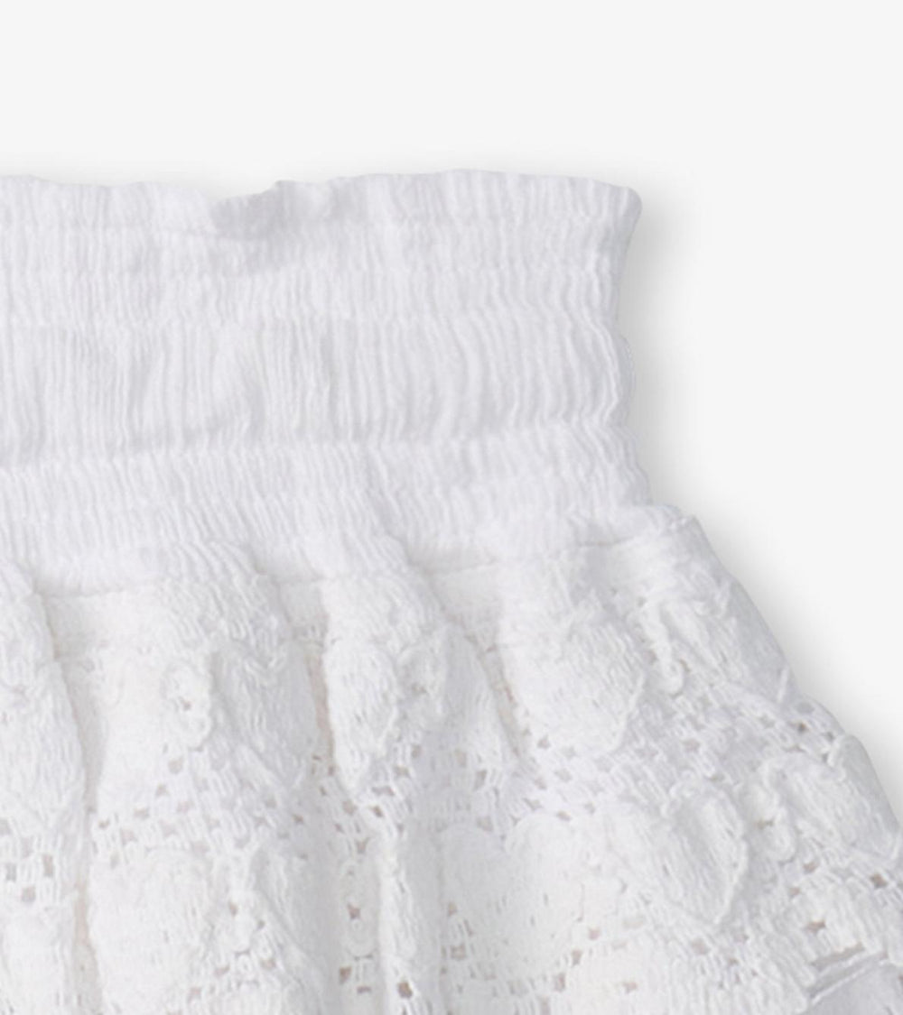 Hatley Bottoms | Girls Girls White Hearts Floaty Skort