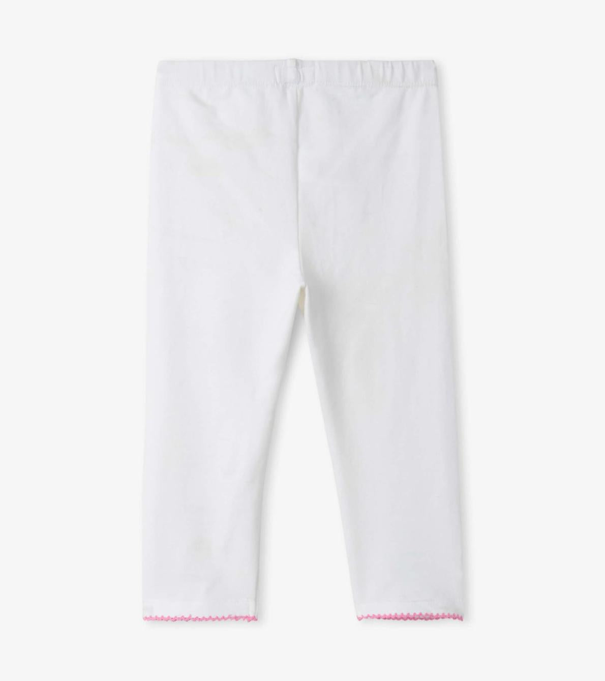 Hatley Bottoms | Girls Girls White Summer Capri Leggings