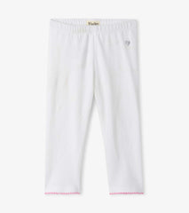 Hatley Bottoms | Girls Girls White Summer Capri Leggings