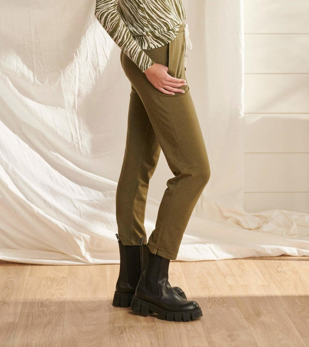 Hatley Bottoms | Women Adrien Jogger - Loden Green Melange