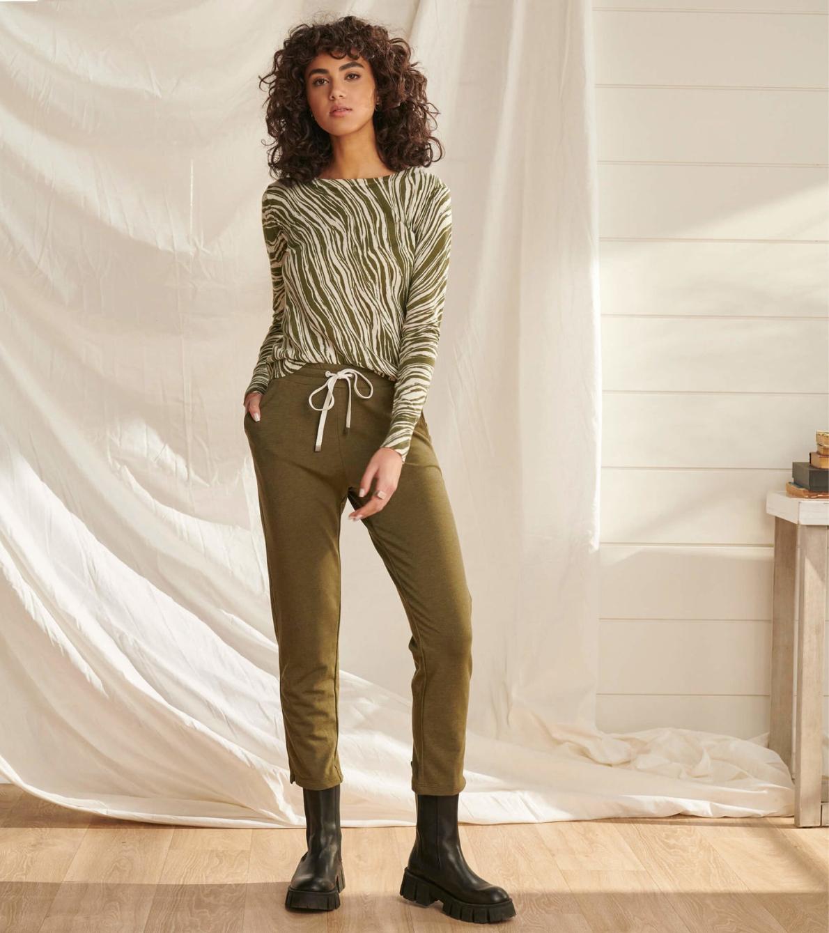 Hatley Bottoms | Women Adrien Jogger - Loden Green Melange