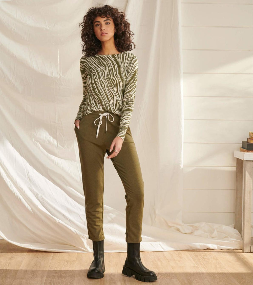 Hatley Bottoms | Women Adrien Jogger - Loden Green Melange