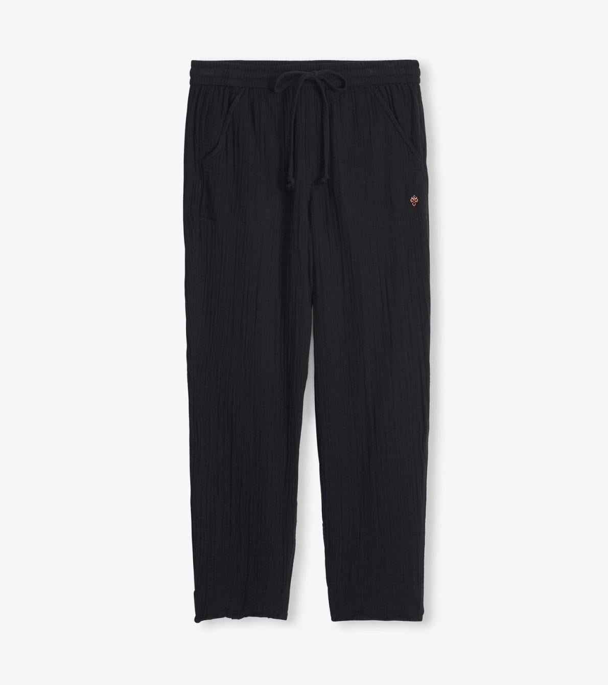 Hatley Bottoms | Women Ally Bonded Gauze Joggers - Black
