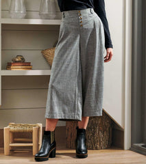 Hatley Bottoms | Women Charlie Wide Leg Pants - Houndstooth