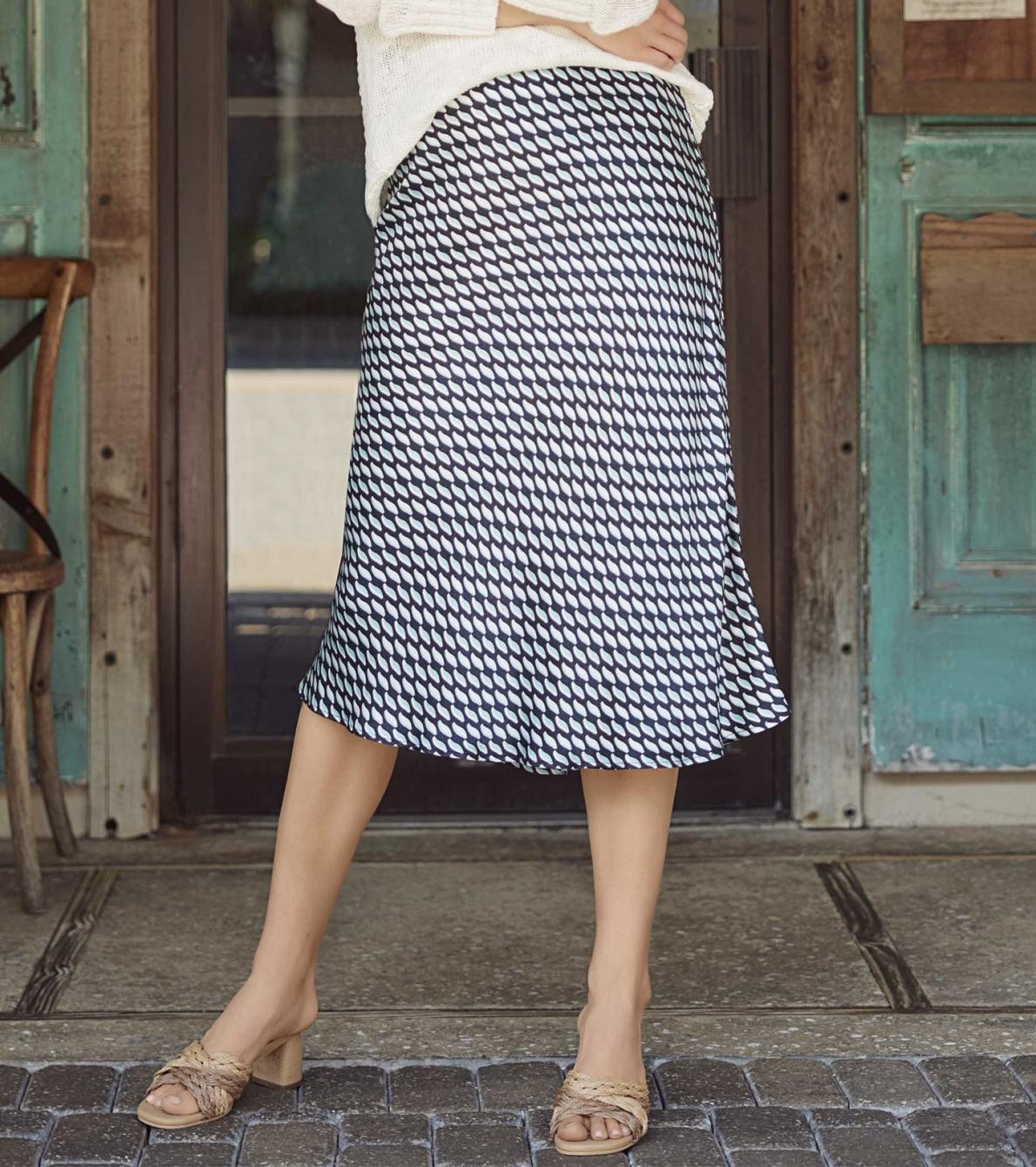 Hatley Bottoms | Women Grace Midi Skirt - Graphic Leaves