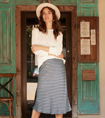 Hatley Bottoms | Women Grace Midi Skirt - Graphic Leaves