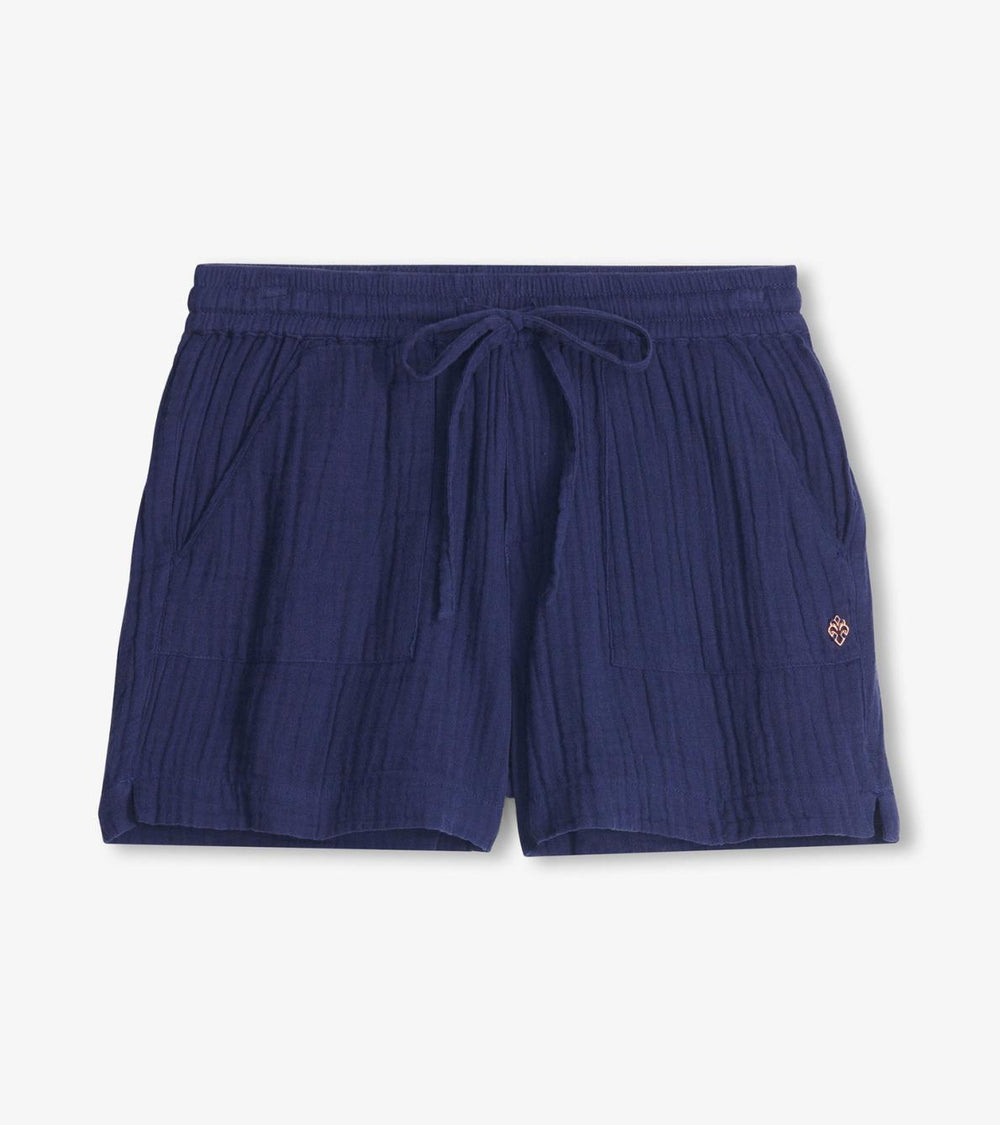 Hatley Bottoms | Women Santorini Shorts - Navy Gauze