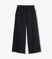 Hatley Bottoms | Women Tie Front Pants - Caviar Linen