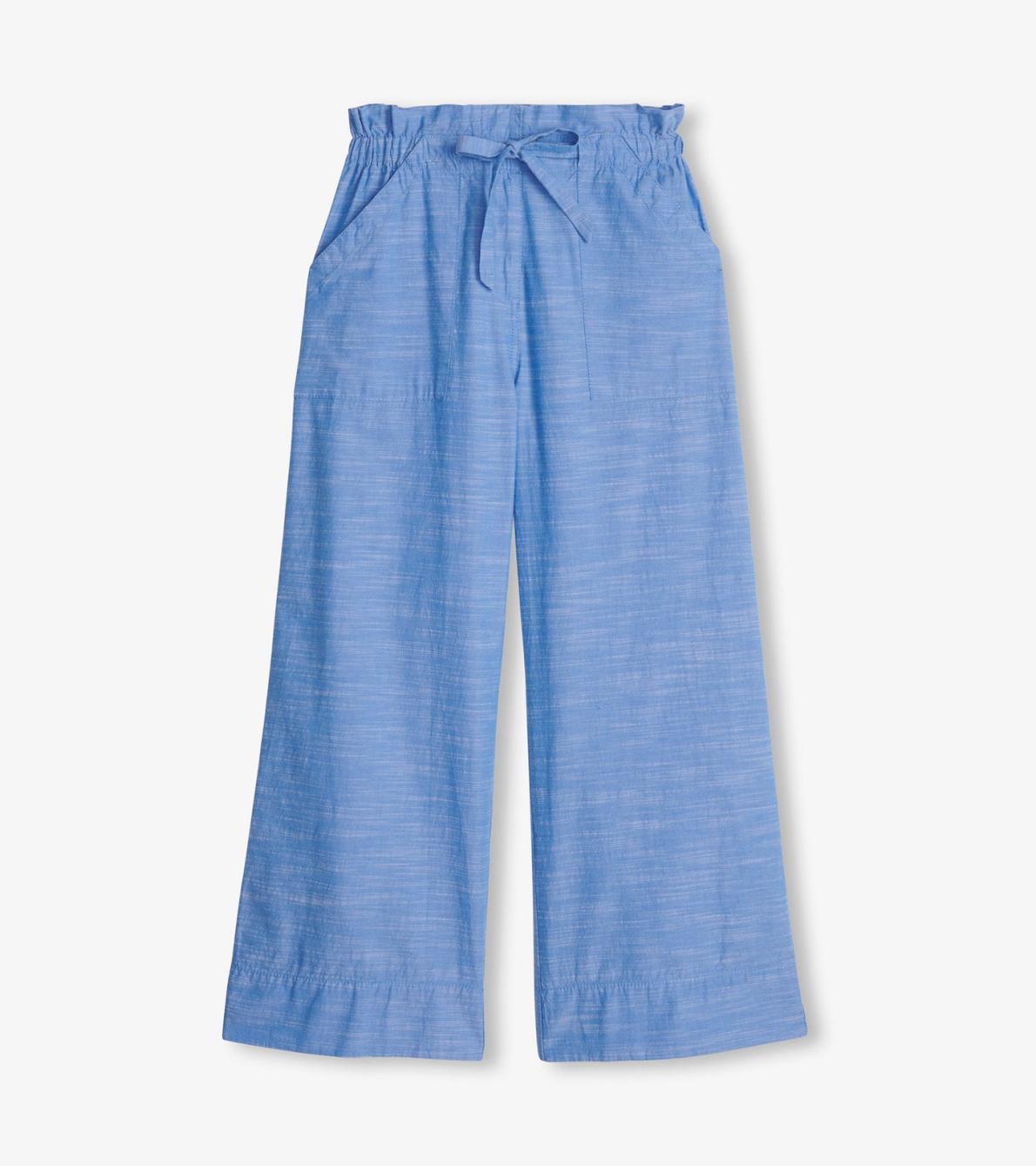 Hatley Bottoms | Women Tie Front Pants - Chambray