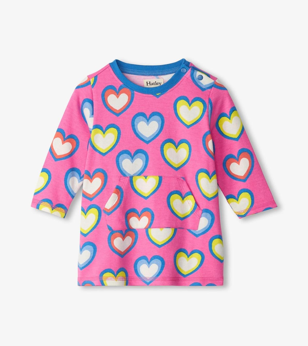 Hatley Dresses | Baby &amp; Toddler Baby &amp; Toddler Girls Big Groovy Heart Terry Dress