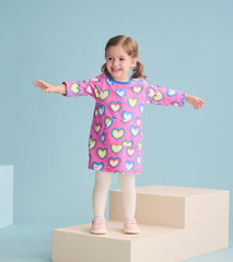 Hatley Dresses | Baby &amp; Toddler Baby &amp; Toddler Girls Big Groovy Heart Terry Dress