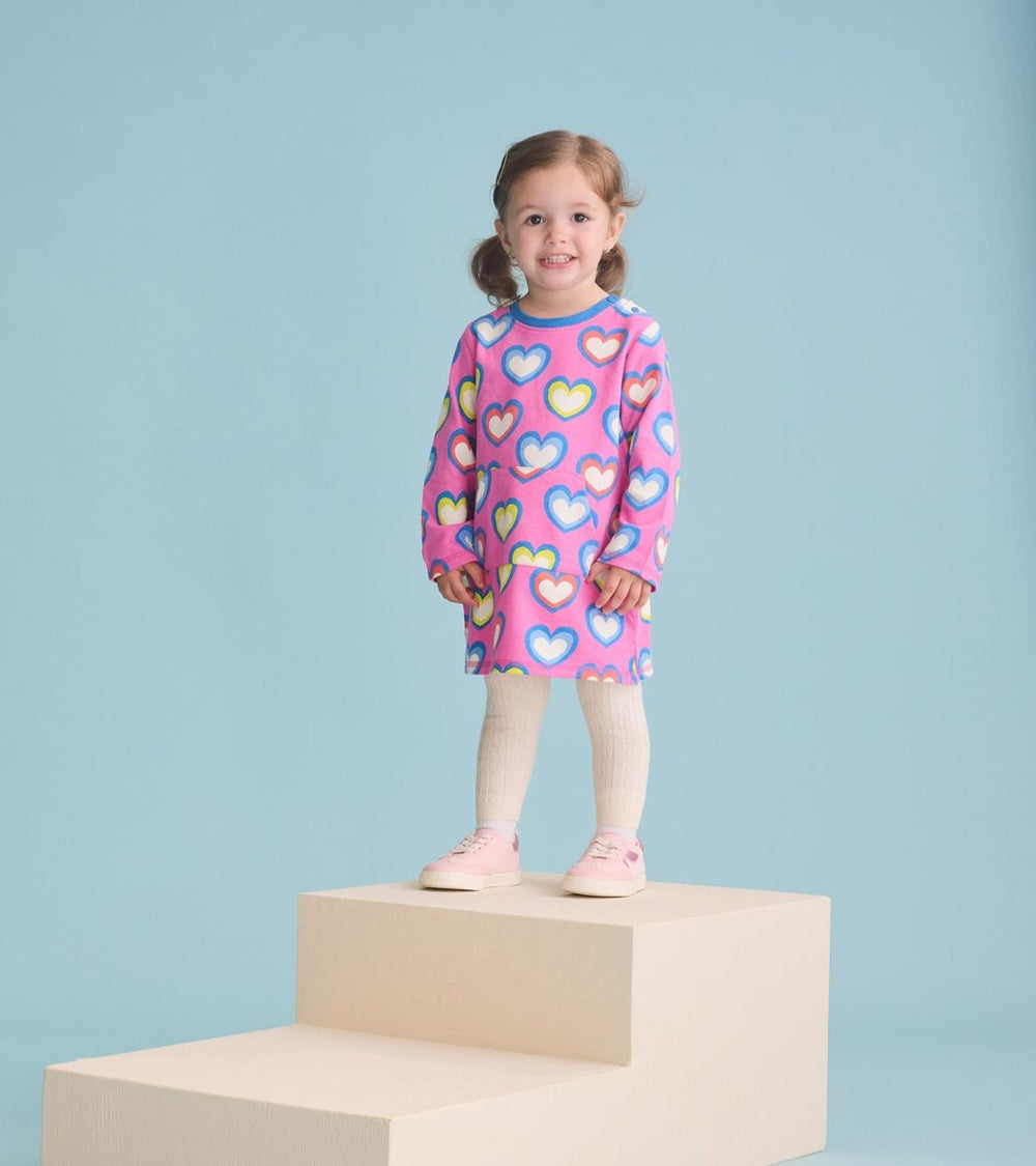 Hatley Dresses | Baby &amp; Toddler Baby &amp; Toddler Girls Big Groovy Heart Terry Dress