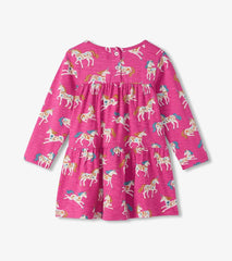 Hatley Dresses | Baby &amp; Toddler Baby &amp; Toddler Girls Folksy Unicorns Gathered Tiered Dress