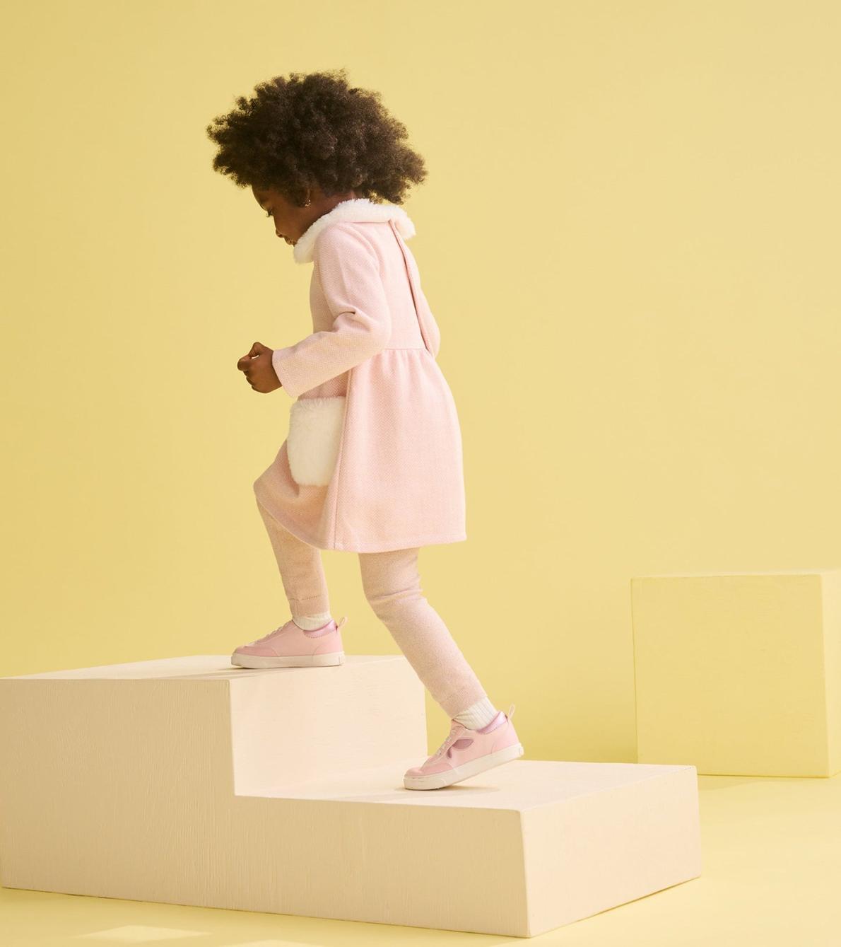 Hatley Dresses | Baby &amp; Toddler Baby &amp; Toddler Girls Rose Elegance Herringbone Fur Trim Dress