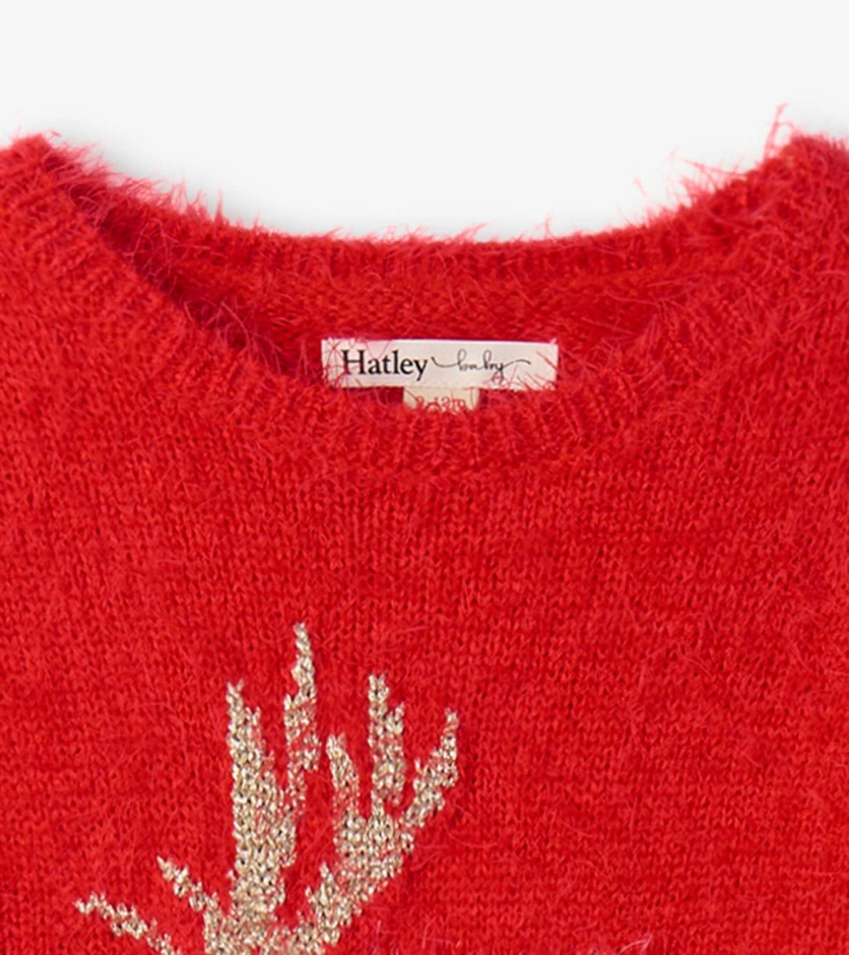 Hatley Dresses | Baby &amp; Toddler Christmas Reindeer Fuzzy Sweater Dress