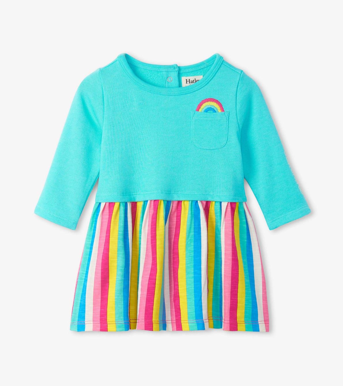 Hatley Dresses | Baby &amp; Toddler Radiant Rainbow Layered Knit Dress