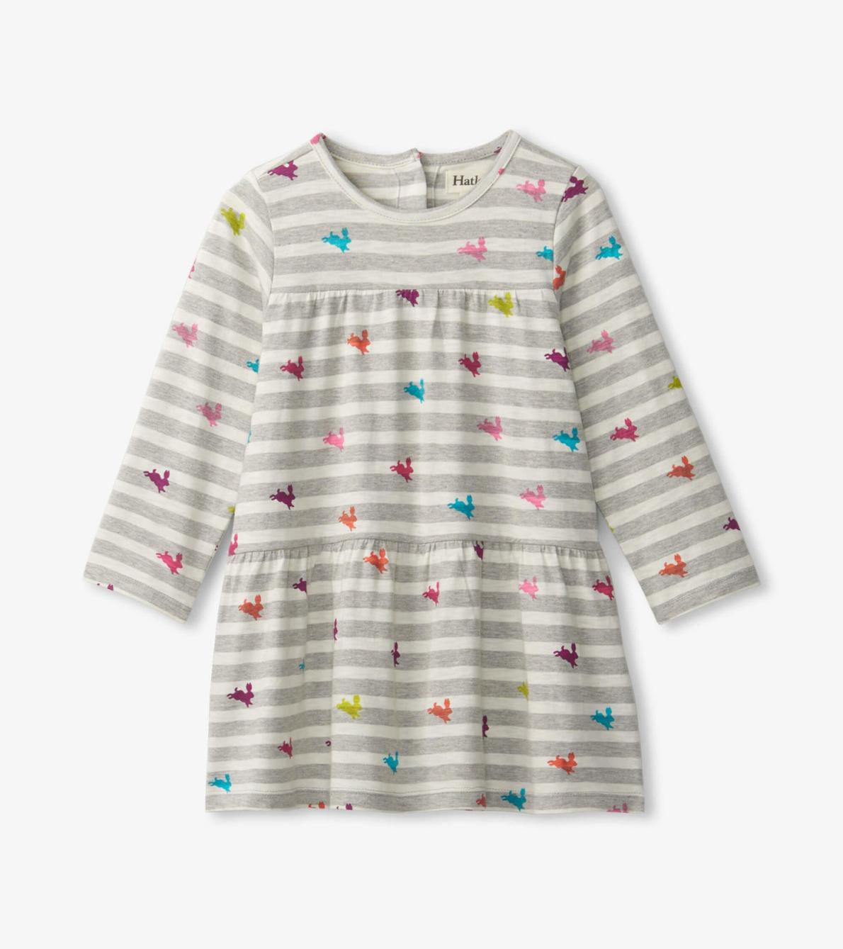 Hatley Dresses | Baby &amp; Toddler Rainbow Bunnies Tiered Dress