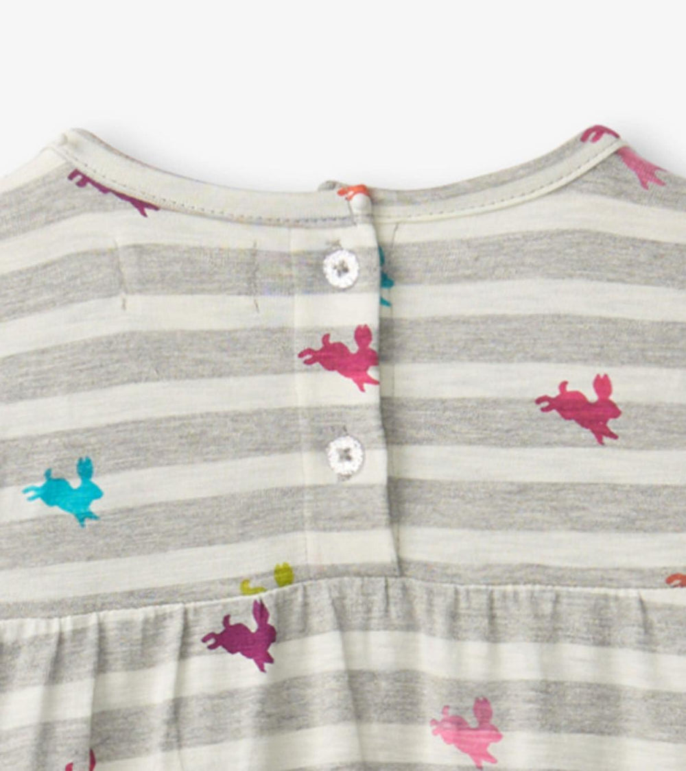 Hatley Dresses | Baby &amp; Toddler Rainbow Bunnies Tiered Dress