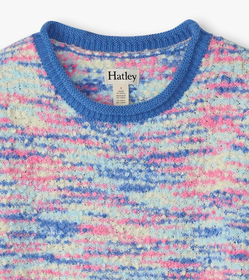 Hatley Dresses | Girls Girls Blue Boucle Sweater Dress