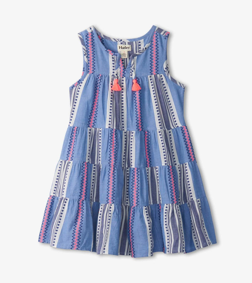 Hatley Dresses | Girls Girls Boho Stripe Tiered Dress