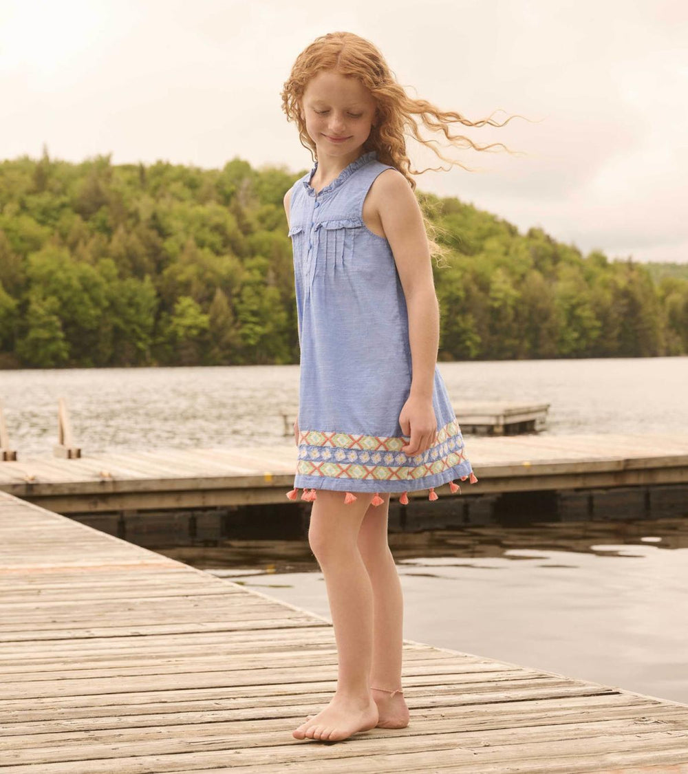 Hatley Dresses | Girls Girls Chambray Pintuck Dress
